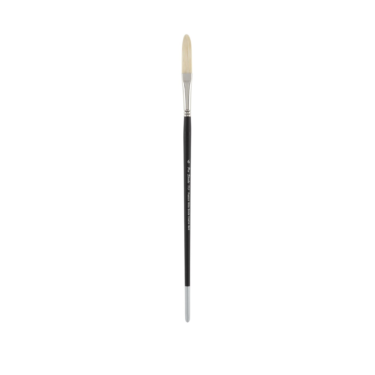 Creative Mark Pro Stroke Premium White Chungking Hog Bristle Artist Paint Brush - Long Filbert - Natural Bristle Brush w/ Great Control Suitable for Oils, Watercolors, Acrylics, Alkyds, Caseins